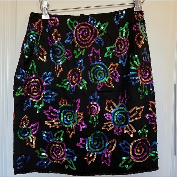 Sandy Starkman Vintage Sequin Mini Skirt - Picture 6 of 8